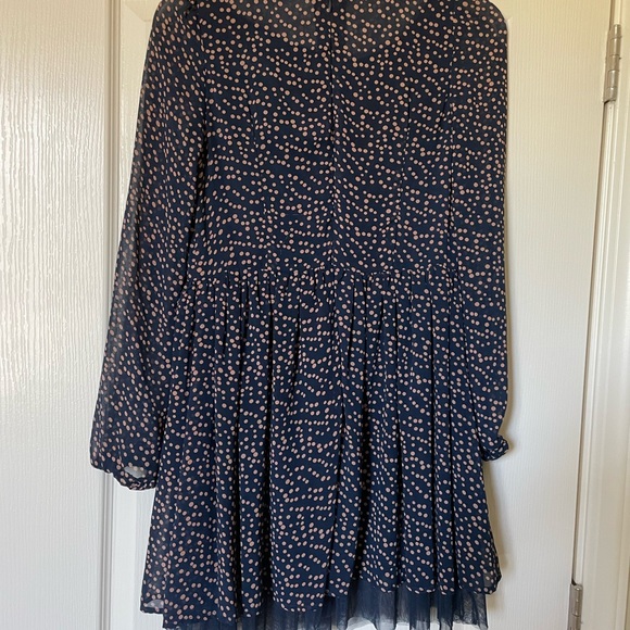 Beautiful dark blue with pastel pink dress M - Picture 5 of 6